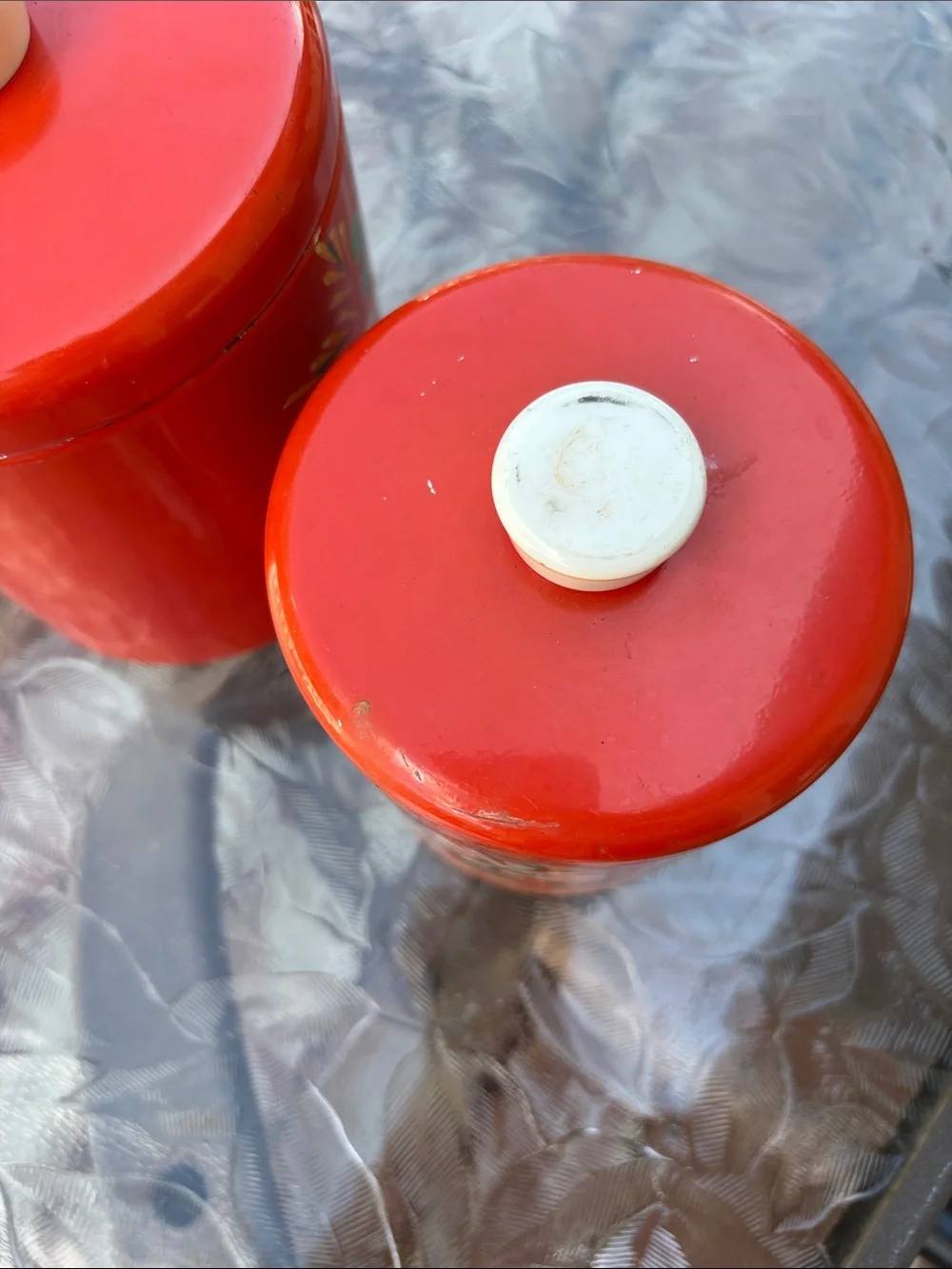 Vintage Ransburg Hand Painted Canister Set